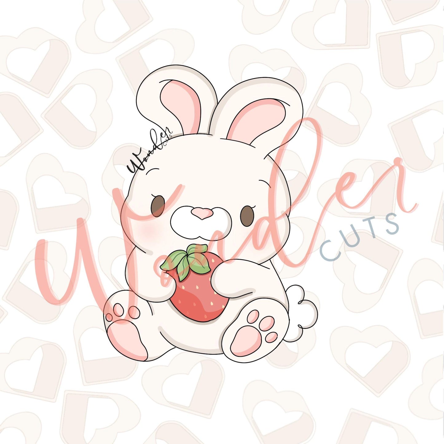 Bunny With Strawberry Cookie Cutter