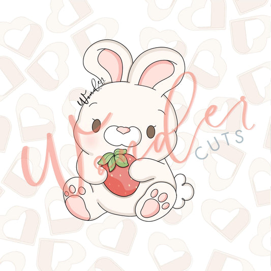 Bunny With Strawberry Cookie Cutter