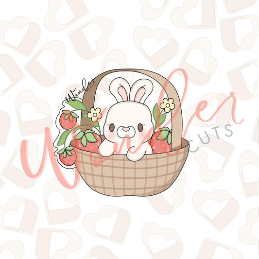 Bunny Basket with Berries Cookie Cutter