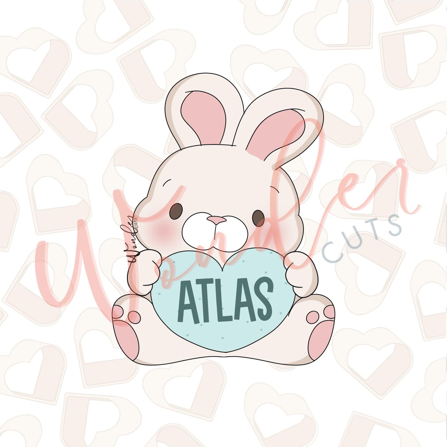 Bunny With Heart Cookie Cutter