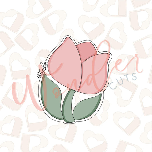 2026 Simple Tulip Cookie Cutter