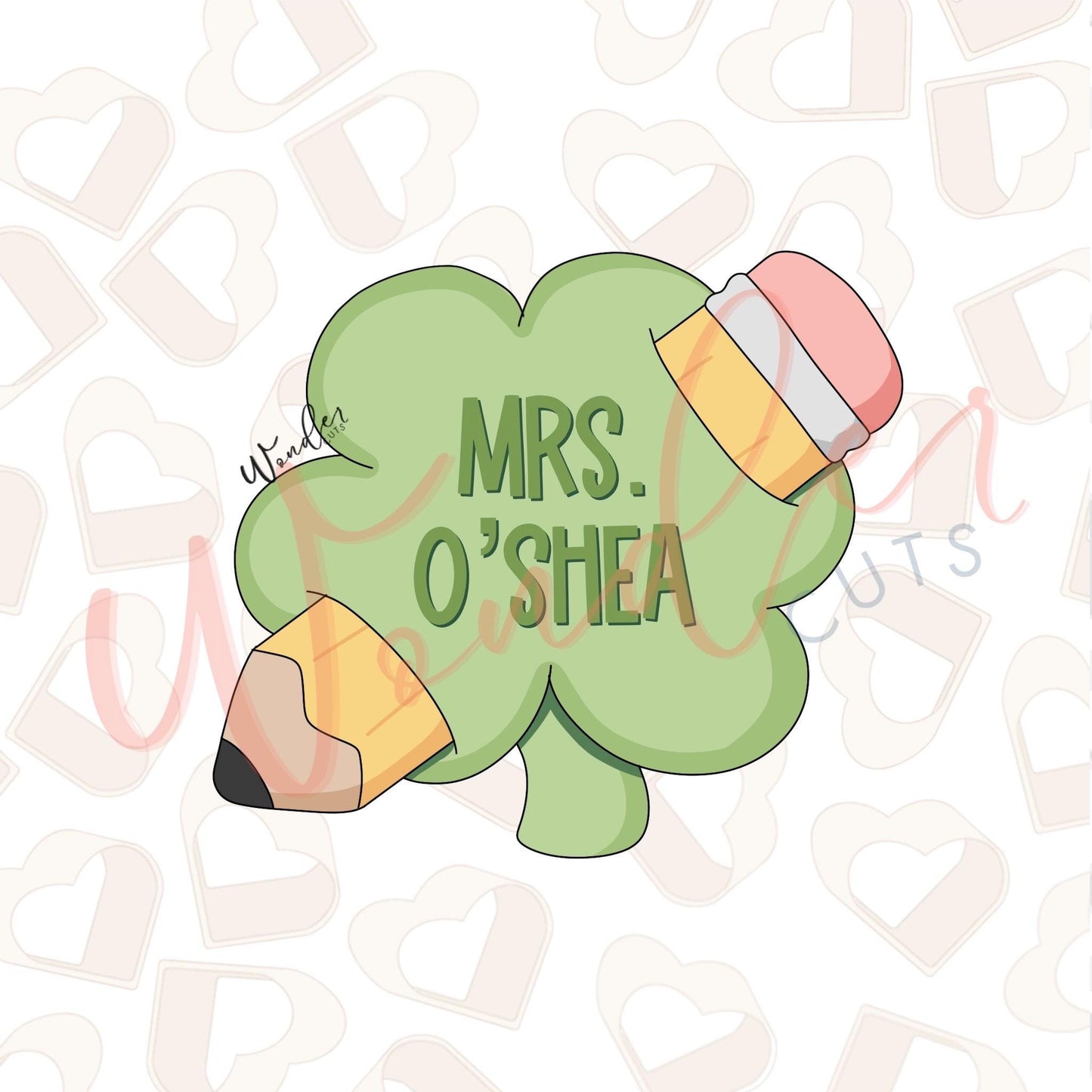 Shamrock with Pencil Cookie Cutter