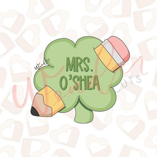 Shamrock with Pencil Cookie Cutter