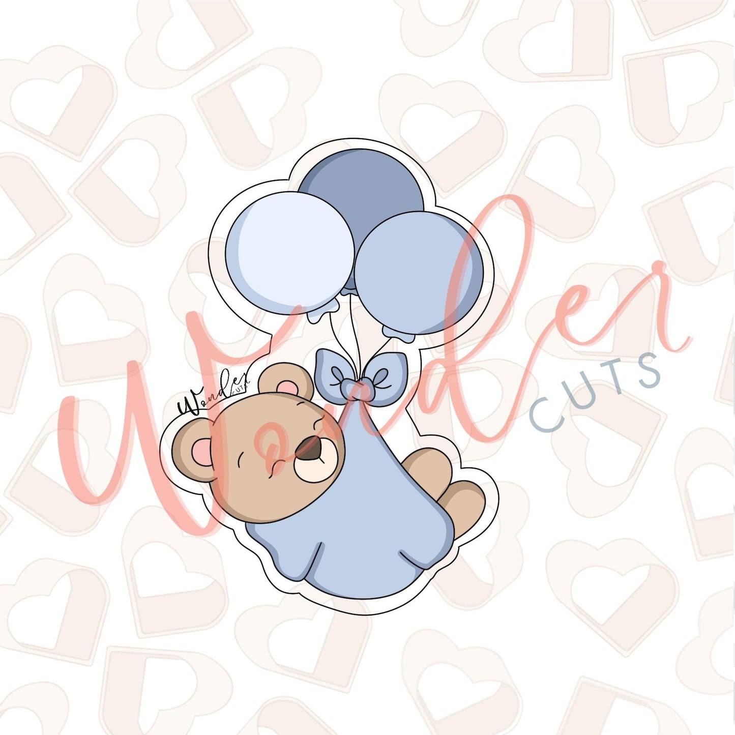 Bear with Balloons Cookie Cutter