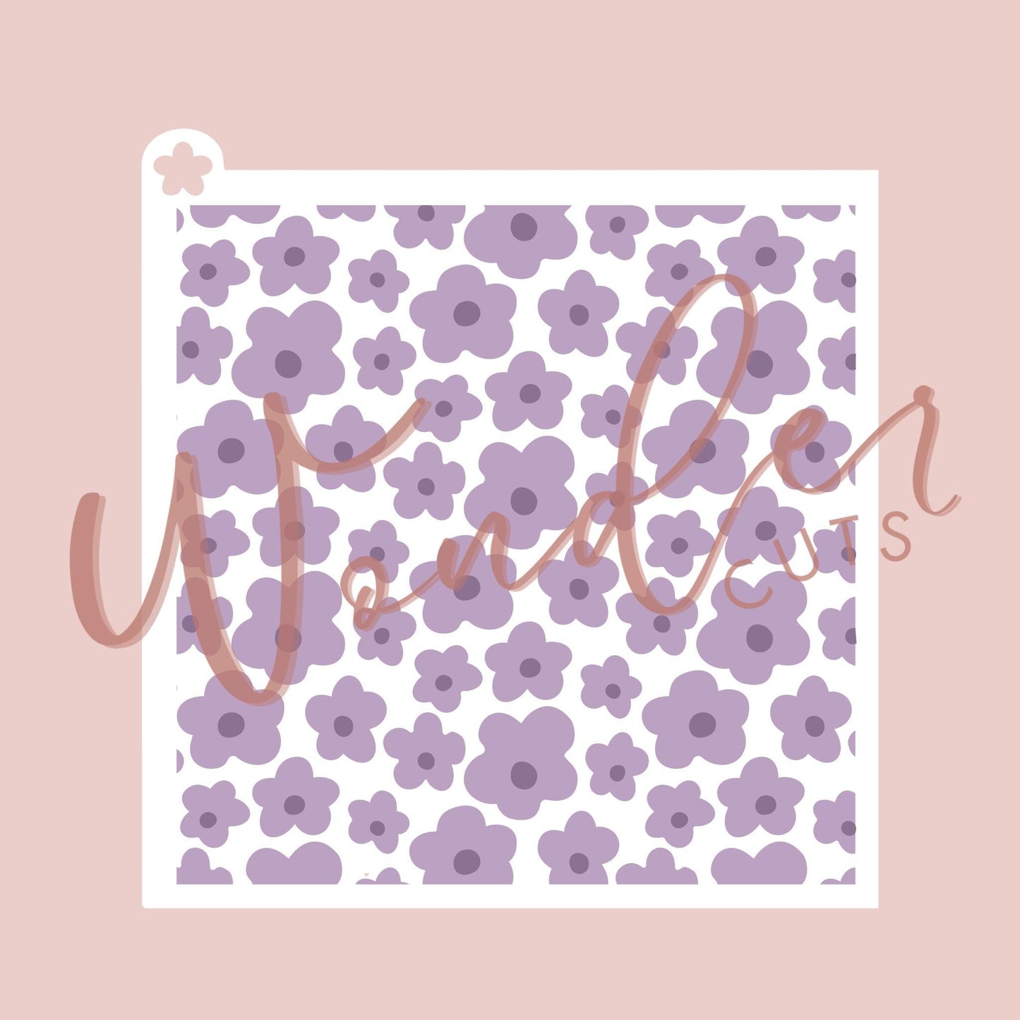Funky Flowers Layered Stencil- Cookie Decorating Tools - Cookie Stencil