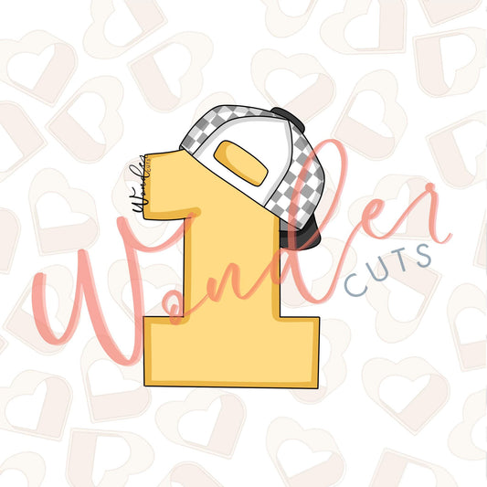 Number 1 With Hat Cookie Cutter