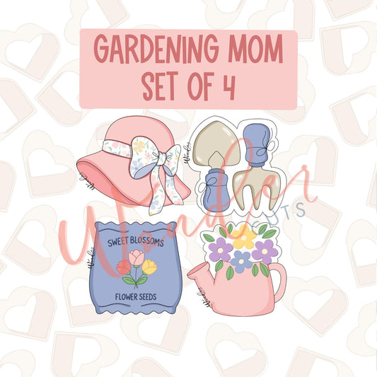 Gardening Mom Cookie Cutters Set of 4