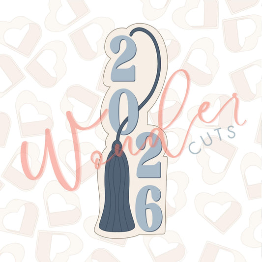 Long Graduation Tassel 2 Cookie Cutter