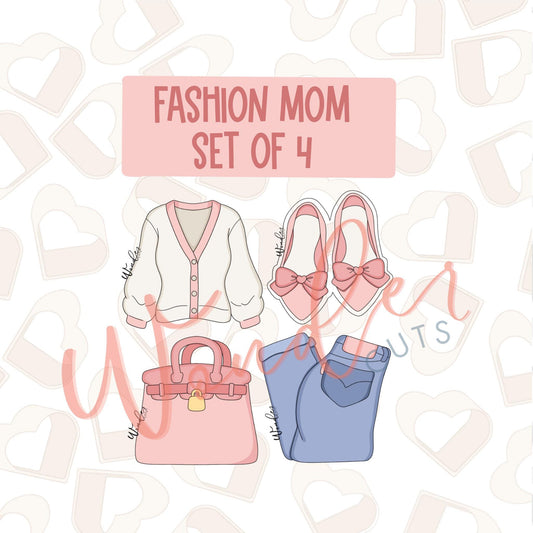 Fashion Mom Cookie Cutters Set of 4