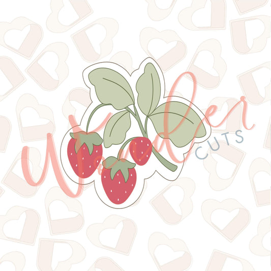 Strawberry Leaves Cookie Cutter