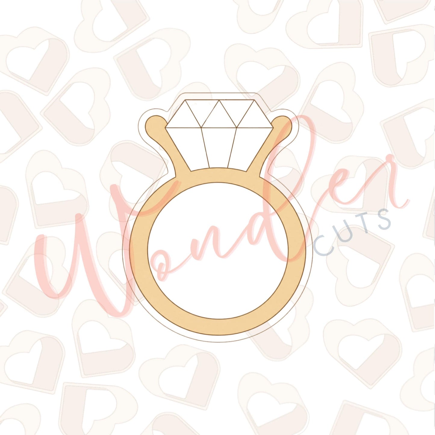 Simple Wedding Ring Cookie Cutter