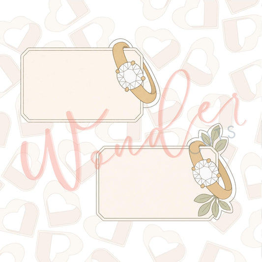 Wedding Ring Plaque Cookie Cutter