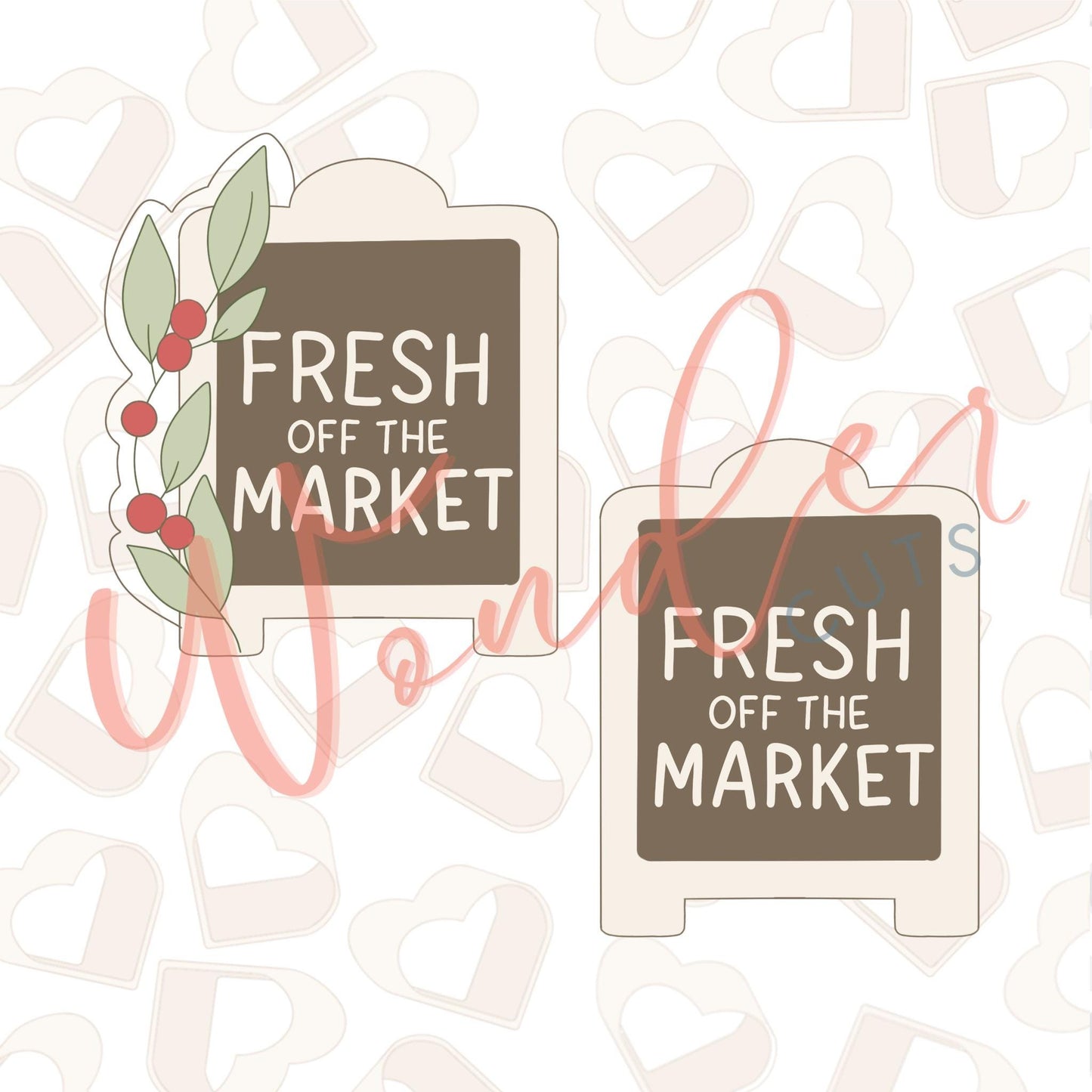 Market Sign Cookie Cutter