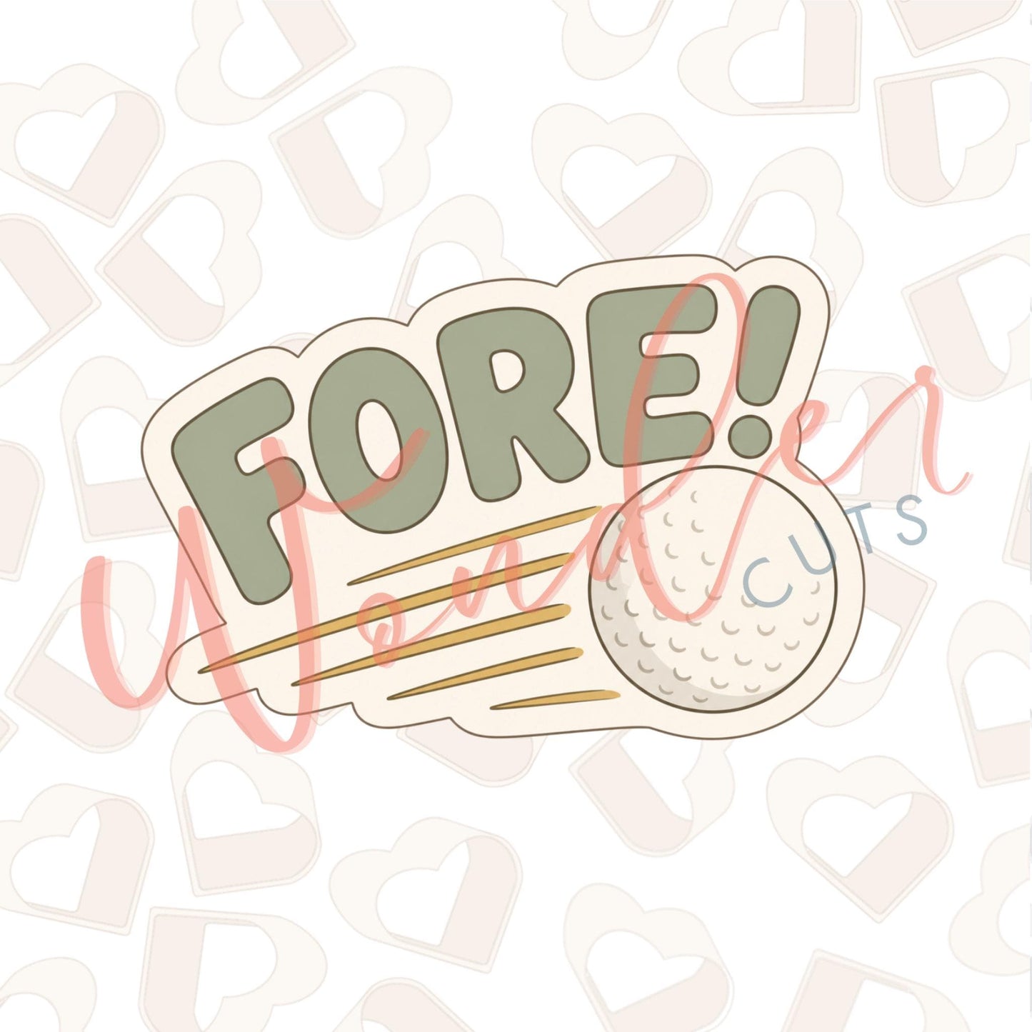 Golf Fore Cookie Cutter