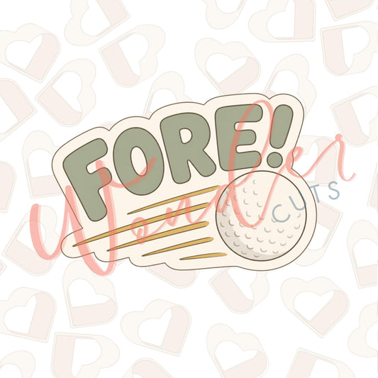 Golf Fore Cookie Cutter