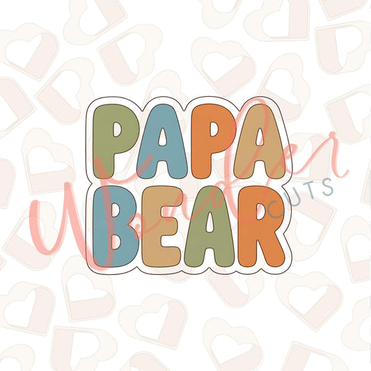 Papa Bear Cookie Cutter