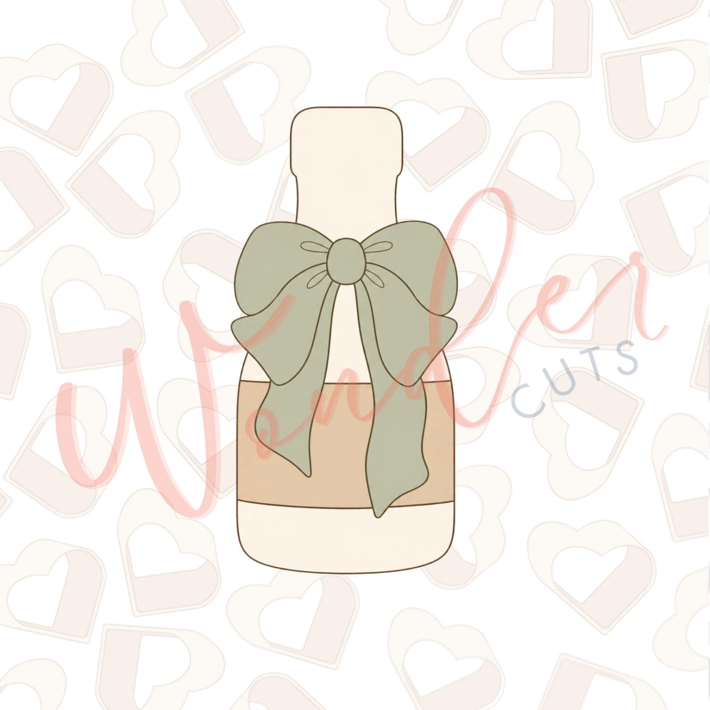 Bow Champagne Cookie Cutter
