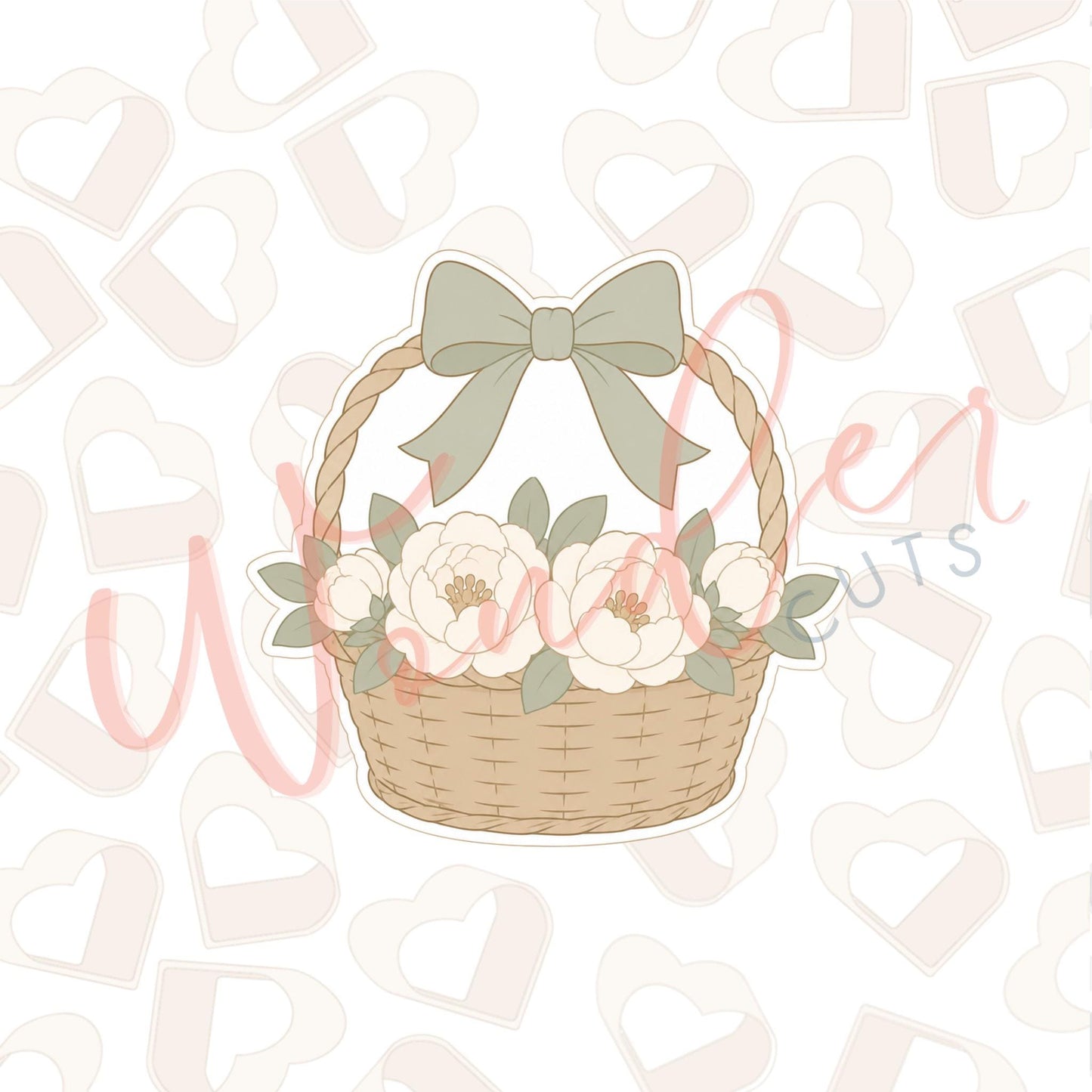 Flower Girl Basket Cookie Cutter