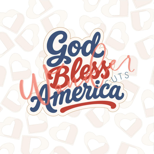 God Bless America Cookie Cutter