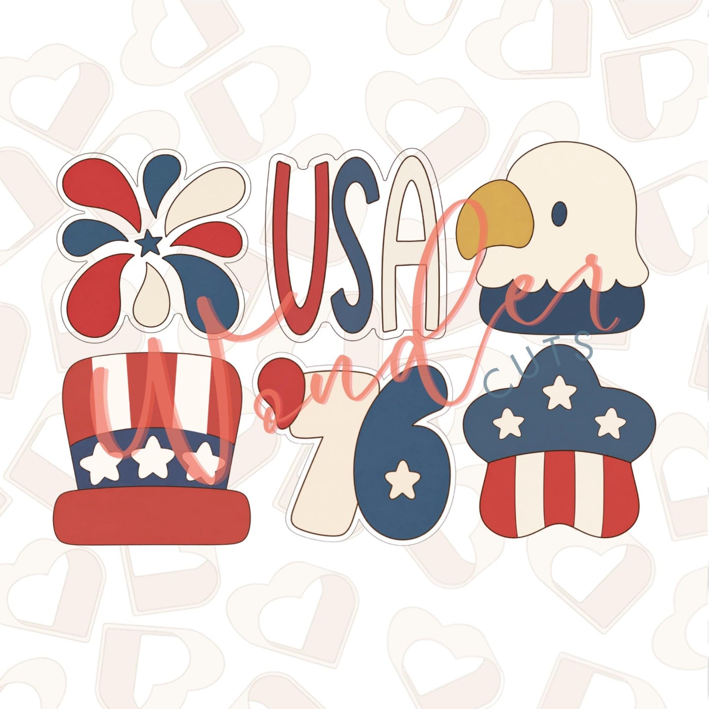 Fourth of July Basics Set of 6 Cookie Cutter