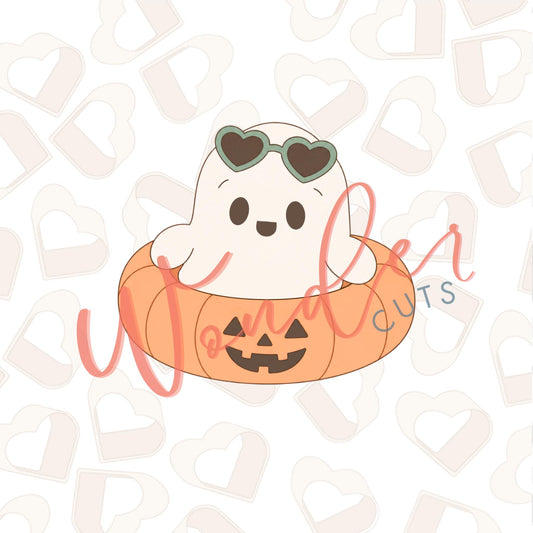 Ghost in Pool Float Cookie Cutter