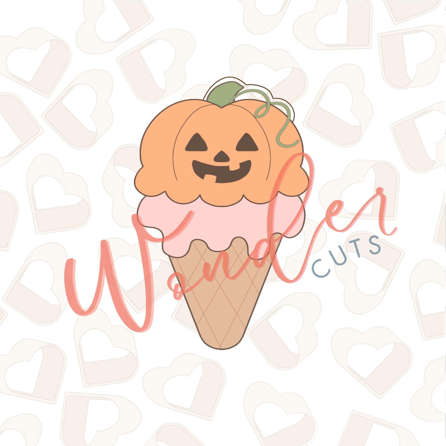 Pumpkin Ice Cream Cookie Cutter