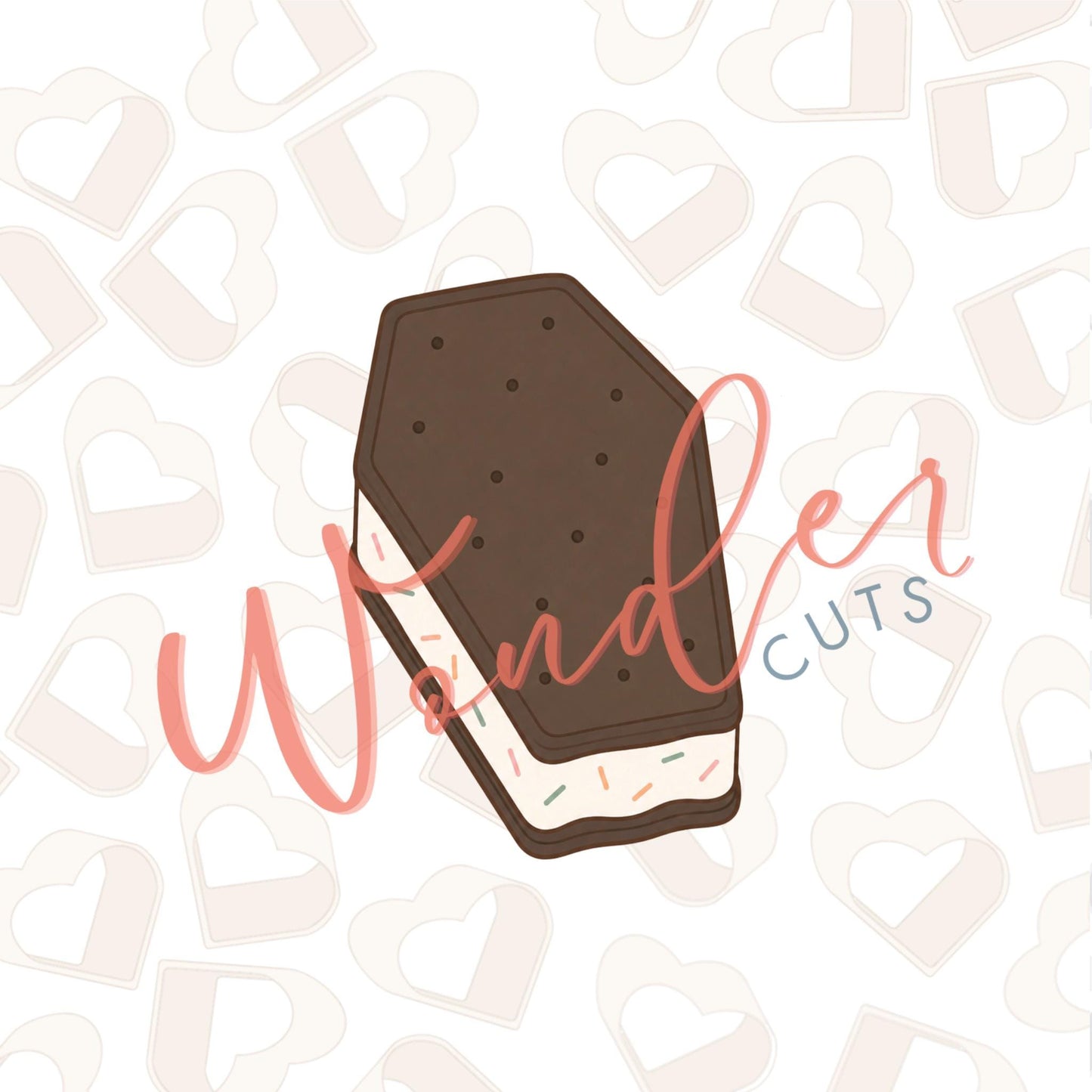 Coffin Ice Cream Sandwich Cookie Cutter