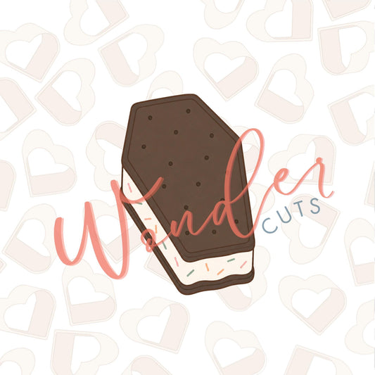 Coffin Ice Cream Sandwich Cookie Cutter