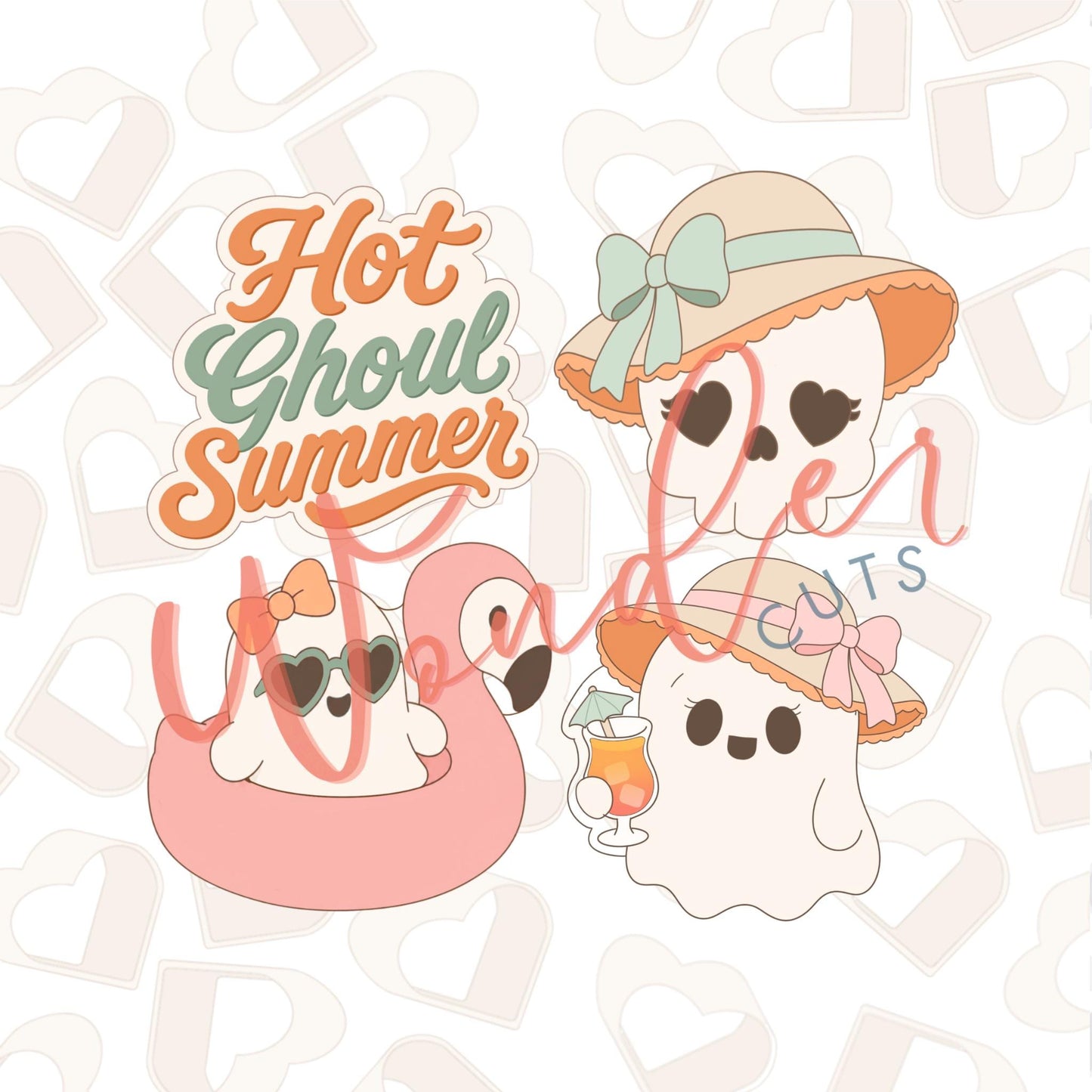 Hot Ghoul Summer Set of 4 Cookie Cutter