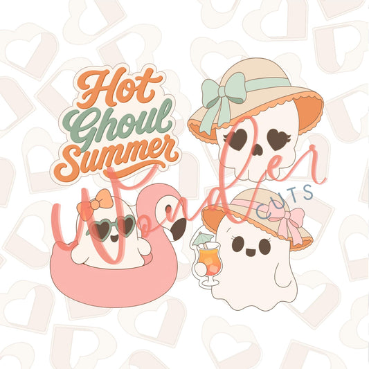 Hot Ghoul Summer Set of 4 Cookie Cutter