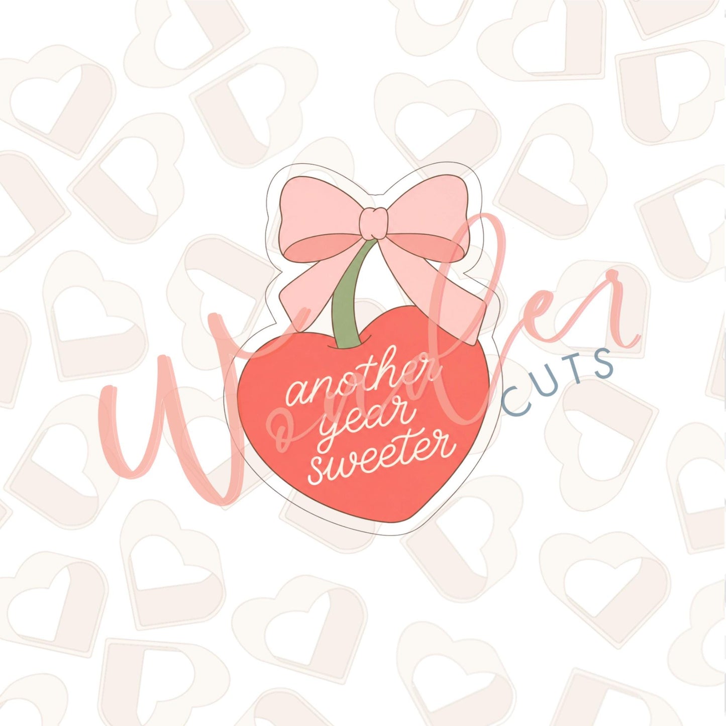 Bow Heart Cherry Cookie Cutter