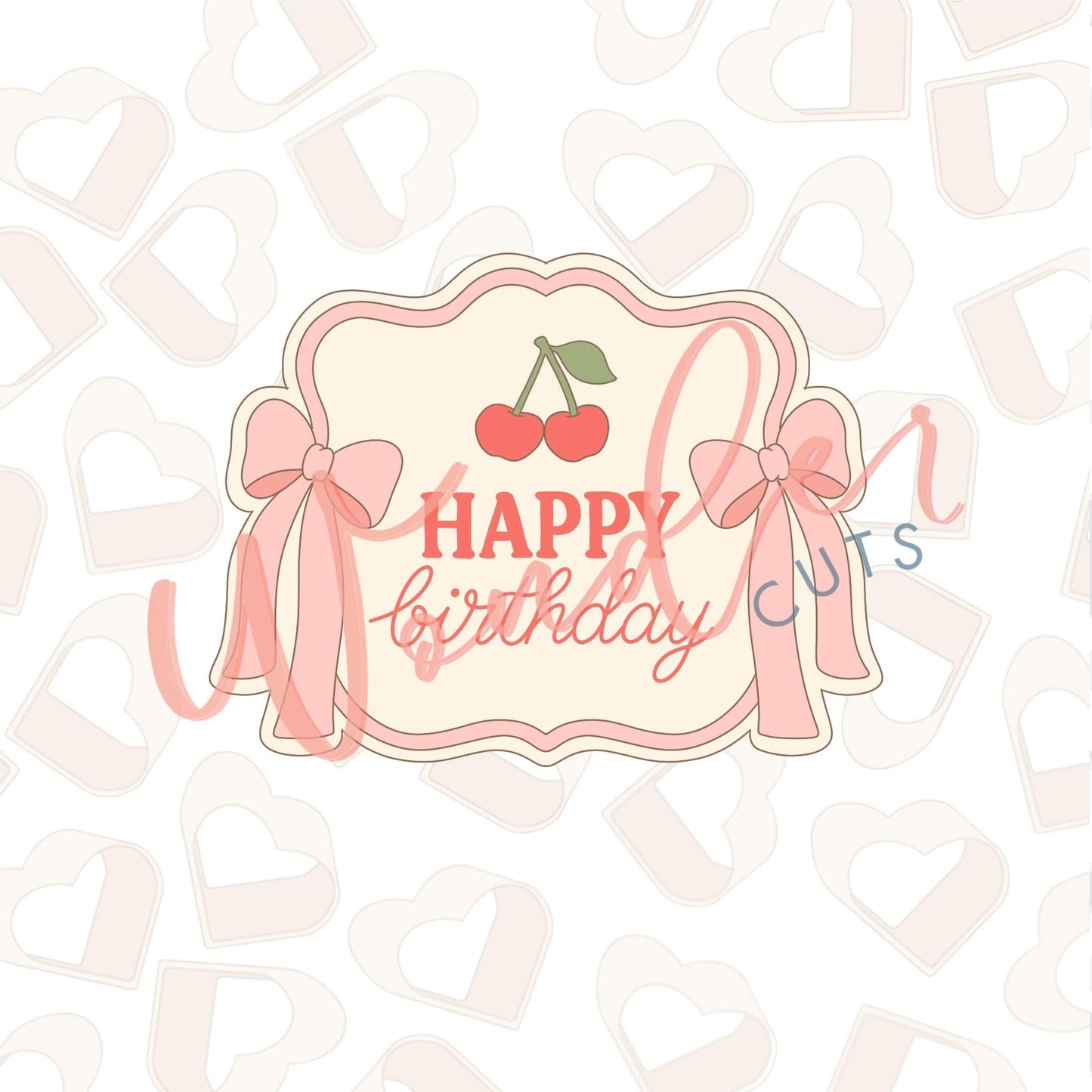 Double Bow Plaque Cookie Cutter