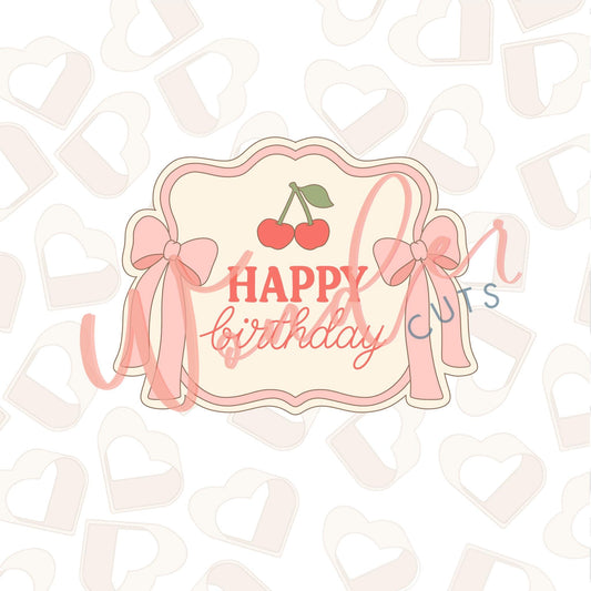 Double Bow Plaque Cookie Cutter