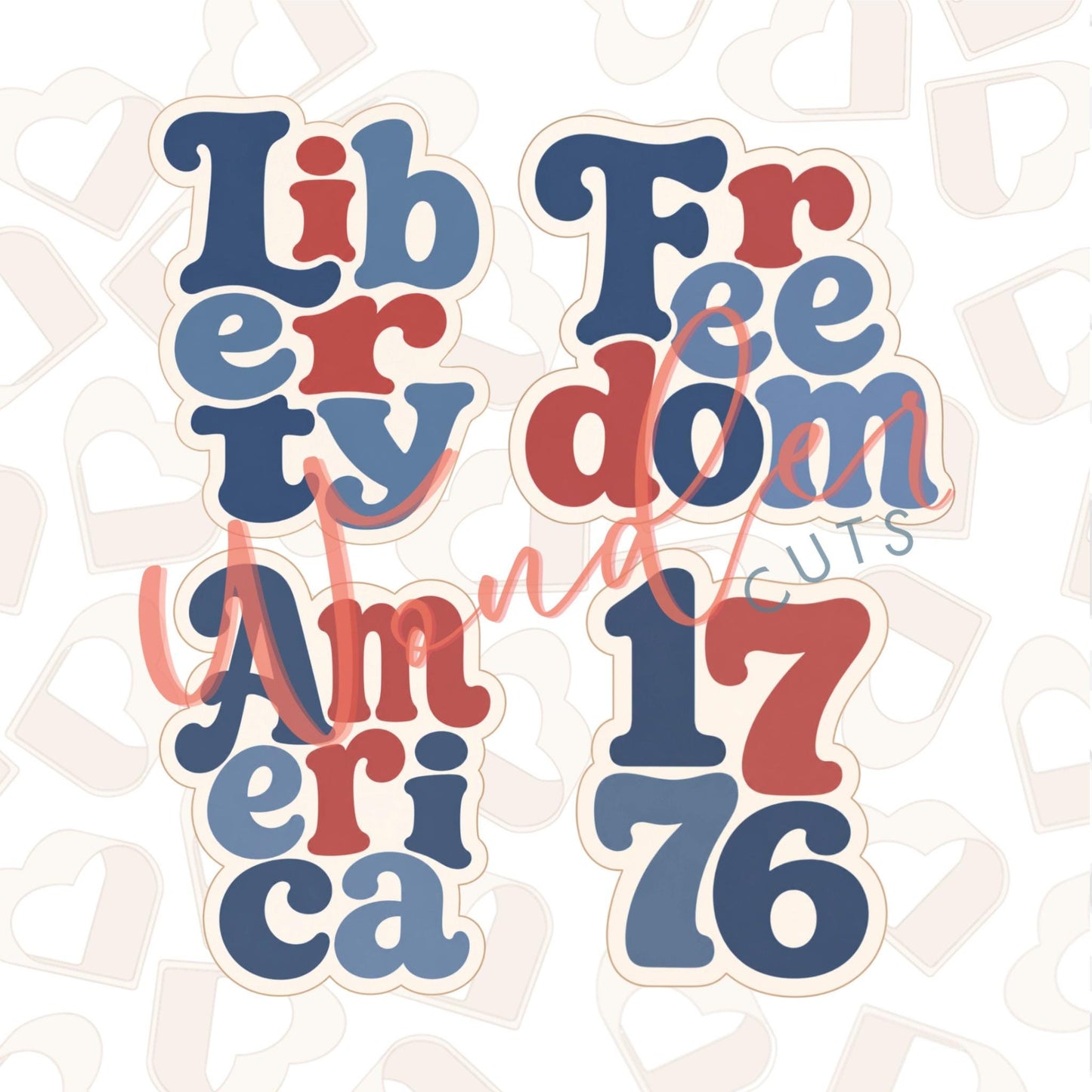Patriotic Plaques Set of 4 Cookie Cutter