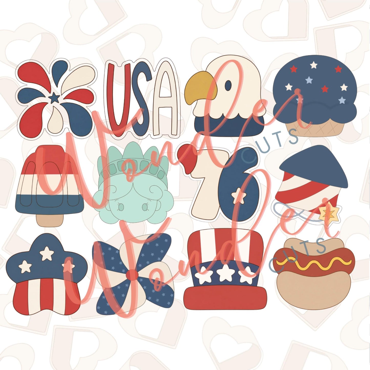 Fourth of July Mega Bundle Set of 12 Cookie Cutter