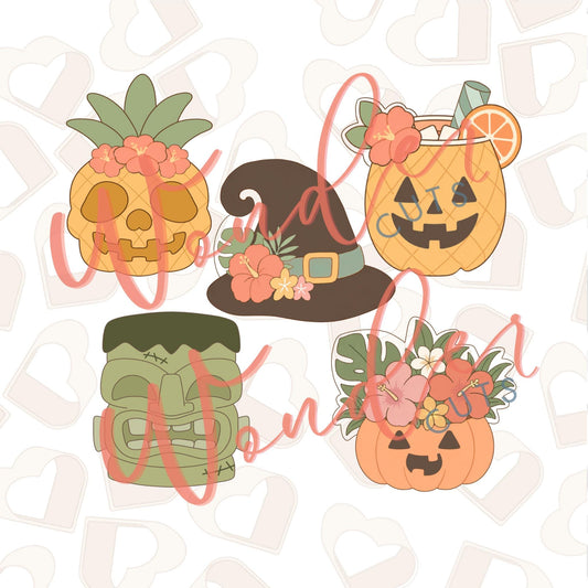 Halloween Luau Set of 5 Cookie Cutter
