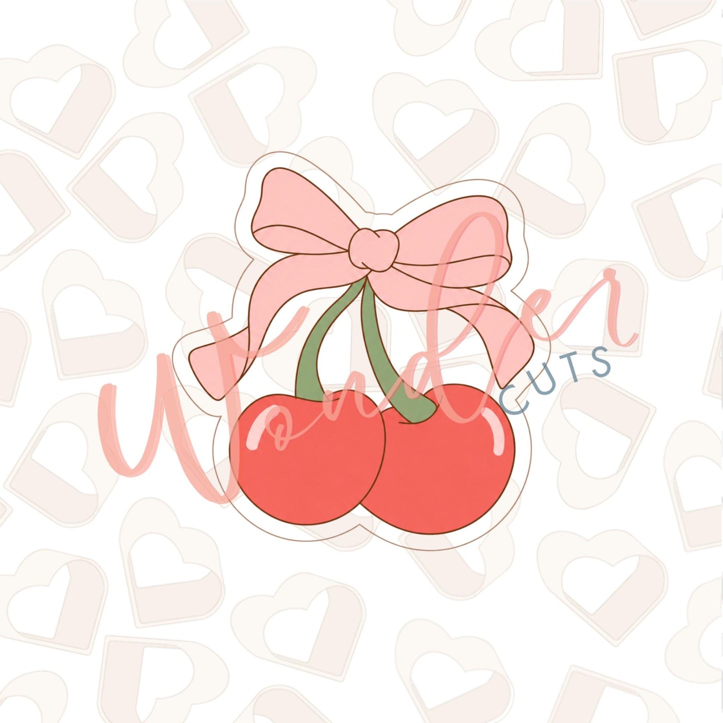 Bow Cherries 2 Cookie Cutter