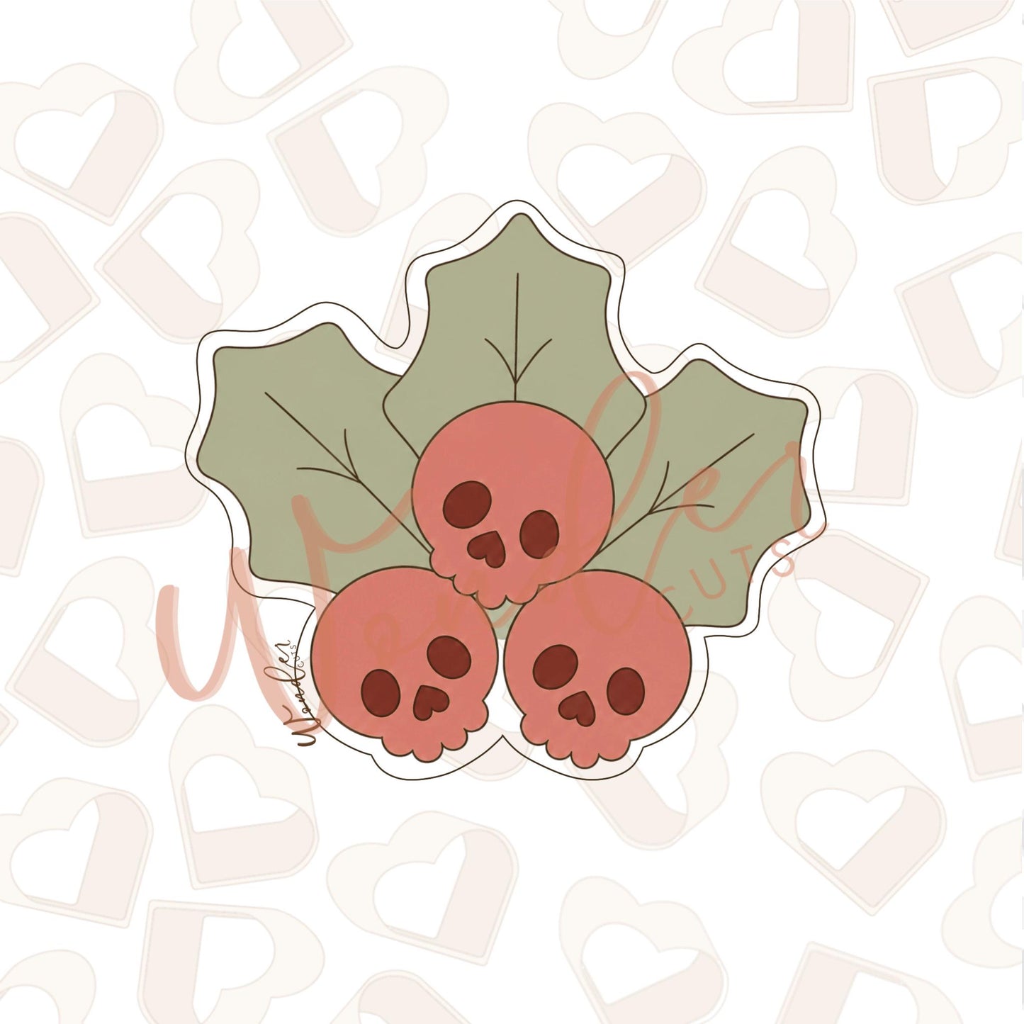 Skull Berries Cookie Cutter
